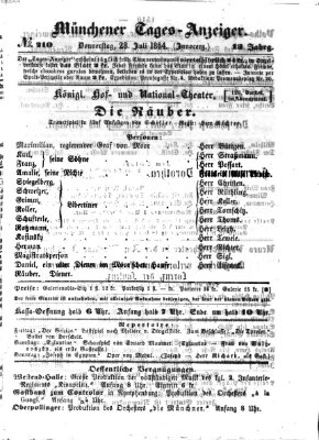 Münchener Tages-Anzeiger Donnerstag 28. Juli 1864