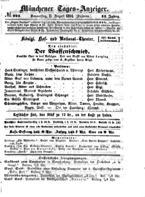 Münchener Tages-Anzeiger Donnerstag 11. August 1864