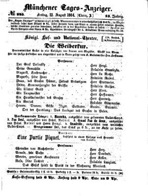 Münchener Tages-Anzeiger Freitag 12. August 1864