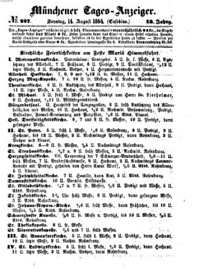 Münchener Tages-Anzeiger Sonntag 14. August 1864