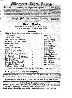 Münchener Tages-Anzeiger Dienstag 23. August 1864