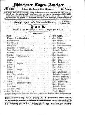 Münchener Tages-Anzeiger Freitag 26. August 1864