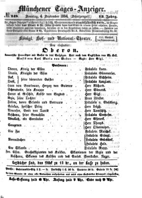 Münchener Tages-Anzeiger Sonntag 4. September 1864