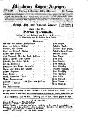Münchener Tages-Anzeiger Dienstag 6. September 1864