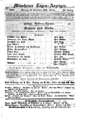 Münchener Tages-Anzeiger Montag 12. September 1864