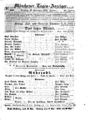 Münchener Tages-Anzeiger Dienstag 13. September 1864