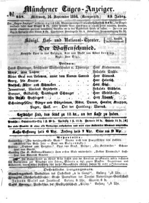 Münchener Tages-Anzeiger Mittwoch 14. September 1864