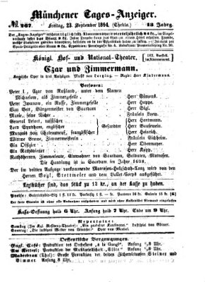 Münchener Tages-Anzeiger Freitag 23. September 1864