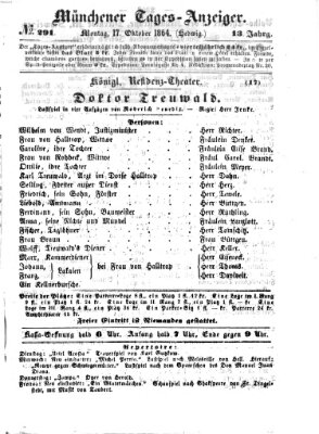 Münchener Tages-Anzeiger Montag 17. Oktober 1864