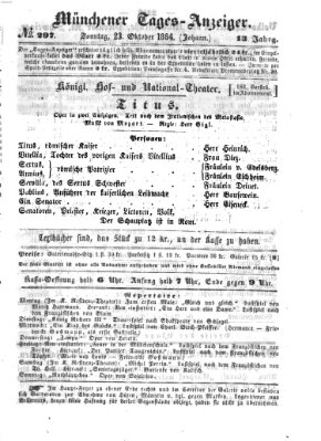 Münchener Tages-Anzeiger Sonntag 23. Oktober 1864