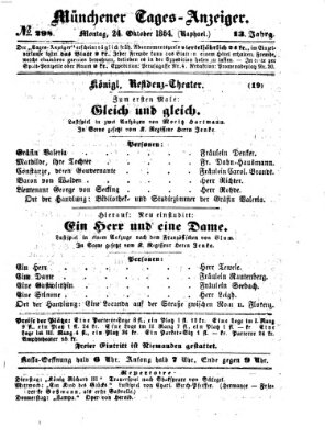 Münchener Tages-Anzeiger Montag 24. Oktober 1864