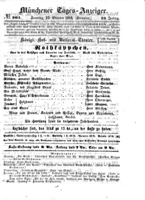 Münchener Tages-Anzeiger Sonntag 30. Oktober 1864