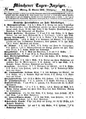 Münchener Tages-Anzeiger Montag 31. Oktober 1864