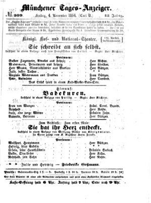 Münchener Tages-Anzeiger Freitag 4. November 1864