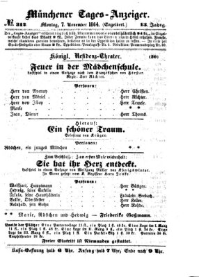 Münchener Tages-Anzeiger Montag 7. November 1864