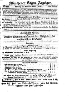 Münchener Tages-Anzeiger Montag 14. November 1864