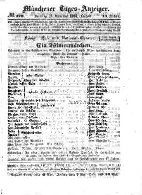 Münchener Tages-Anzeiger Dienstag 15. November 1864