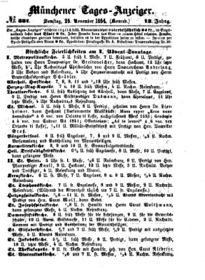 Münchener Tages-Anzeiger Samstag 26. November 1864