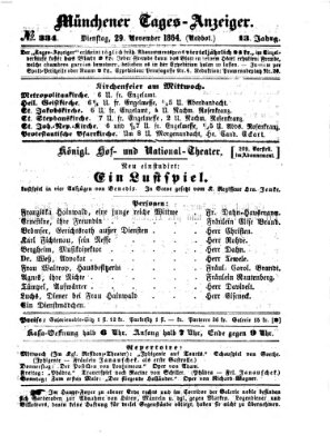 Münchener Tages-Anzeiger Dienstag 29. November 1864