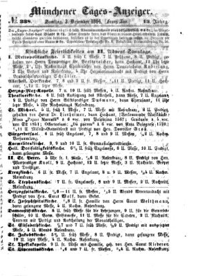 Münchener Tages-Anzeiger Samstag 3. Dezember 1864