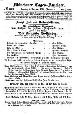 Münchener Tages-Anzeiger Sonntag 4. Dezember 1864