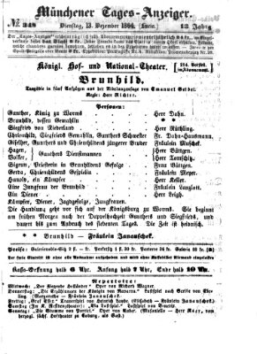 Münchener Tages-Anzeiger Dienstag 13. Dezember 1864