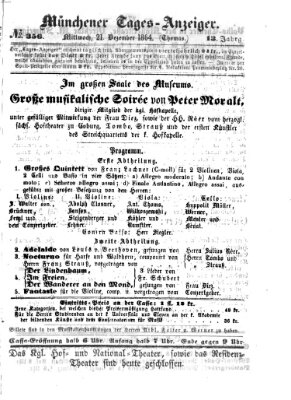 Münchener Tages-Anzeiger Mittwoch 21. Dezember 1864