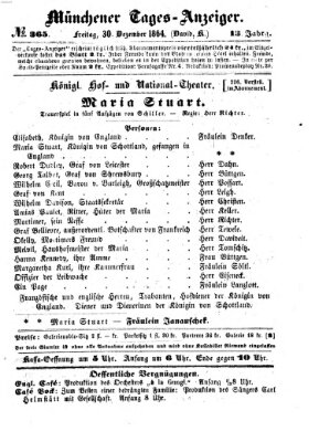 Münchener Tages-Anzeiger Freitag 30. Dezember 1864