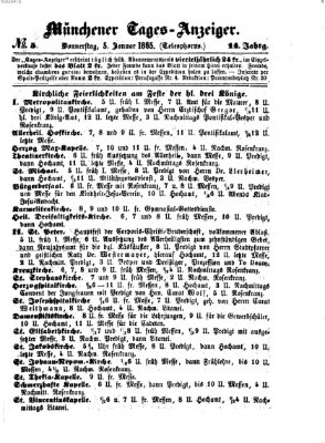 Münchener Tages-Anzeiger Donnerstag 5. Januar 1865