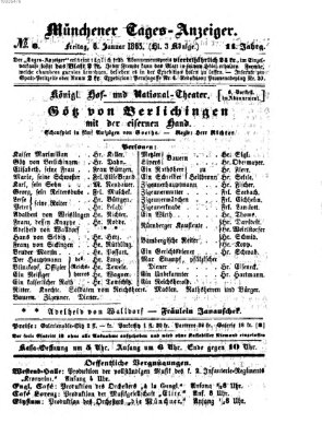 Münchener Tages-Anzeiger Freitag 6. Januar 1865