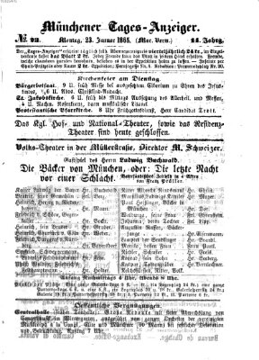 Münchener Tages-Anzeiger Montag 23. Januar 1865