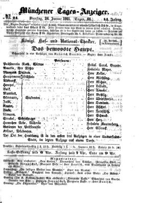 Münchener Tages-Anzeiger Dienstag 24. Januar 1865