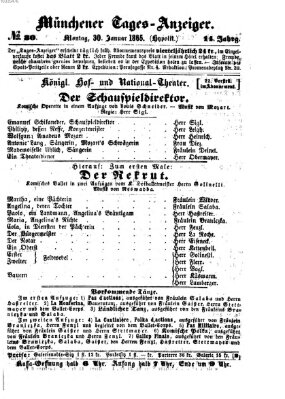 Münchener Tages-Anzeiger Montag 30. Januar 1865