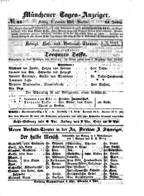 Münchener Tages-Anzeiger Freitag 3. Februar 1865