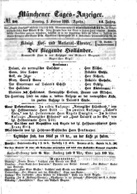 Münchener Tages-Anzeiger Sonntag 5. Februar 1865