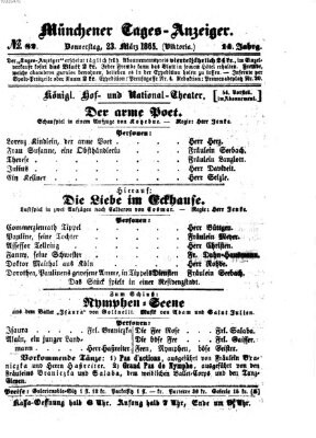 Münchener Tages-Anzeiger Donnerstag 23. März 1865