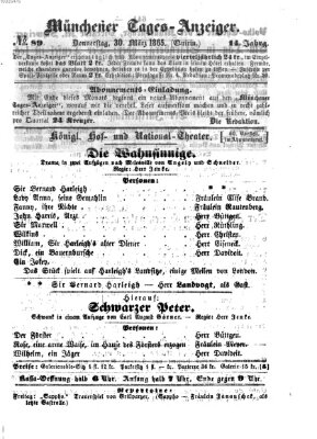 Münchener Tages-Anzeiger Donnerstag 30. März 1865