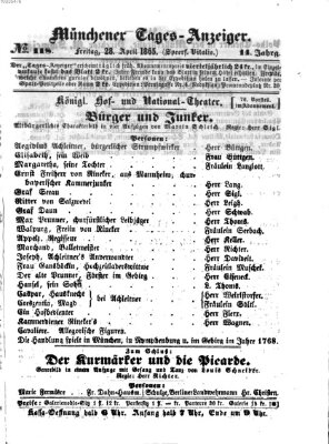 Münchener Tages-Anzeiger Freitag 28. April 1865