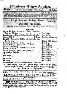 Münchener Tages-Anzeiger Freitag 12. Mai 1865