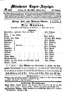 Münchener Tages-Anzeiger Freitag 19. Mai 1865