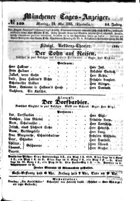 Münchener Tages-Anzeiger Montag 29. Mai 1865