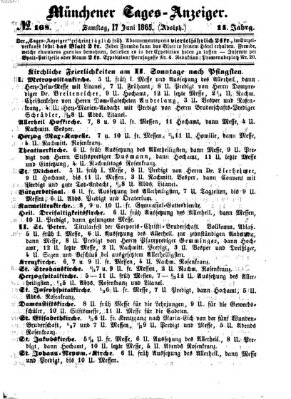 Münchener Tages-Anzeiger Samstag 17. Juni 1865