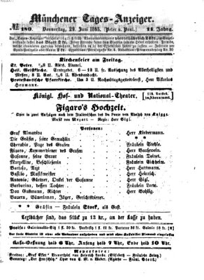 Münchener Tages-Anzeiger Donnerstag 29. Juni 1865