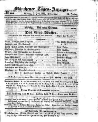 Münchener Tages-Anzeiger Montag 3. Juli 1865