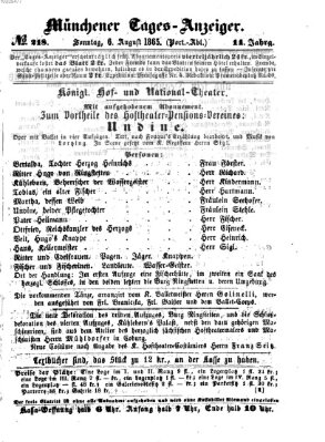 Münchener Tages-Anzeiger Sonntag 6. August 1865