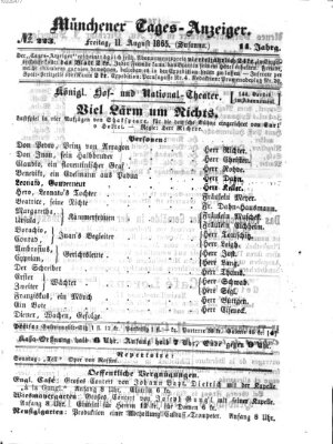 Münchener Tages-Anzeiger Freitag 11. August 1865