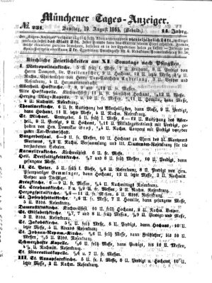 Münchener Tages-Anzeiger Samstag 19. August 1865