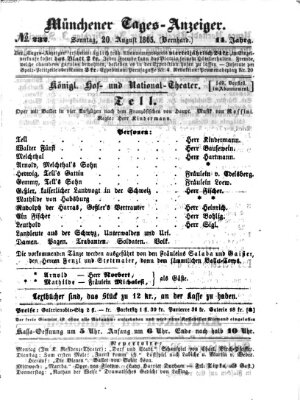 Münchener Tages-Anzeiger Sonntag 20. August 1865