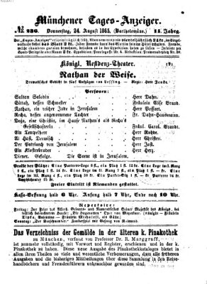 Münchener Tages-Anzeiger Donnerstag 24. August 1865