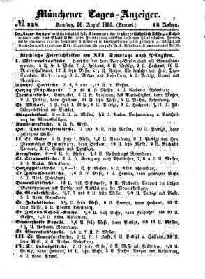 Münchener Tages-Anzeiger Samstag 26. August 1865